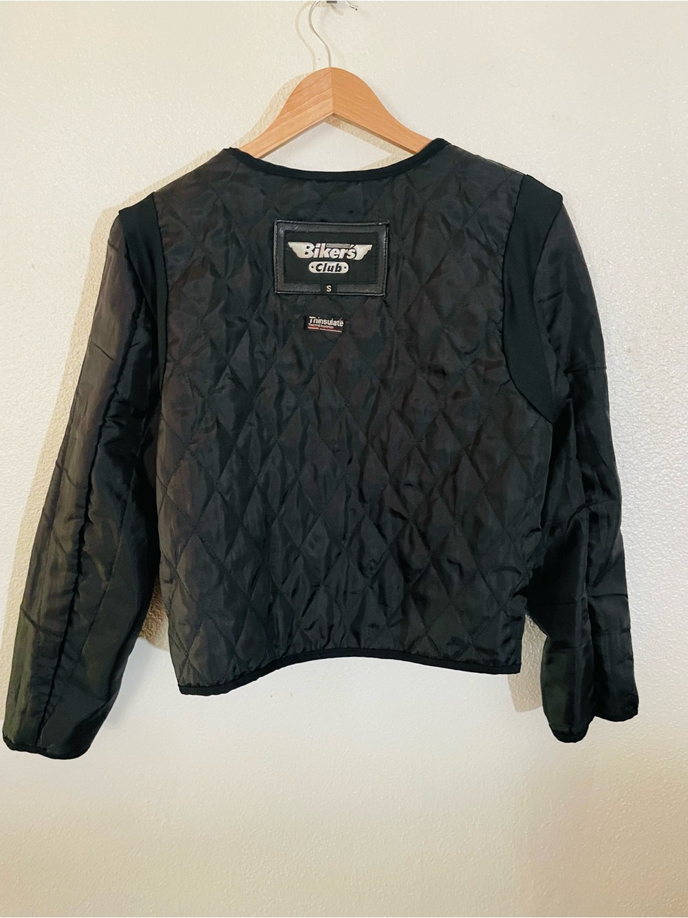 Bikers Club Women's Black Quilted Insert Thinsulate Size Small